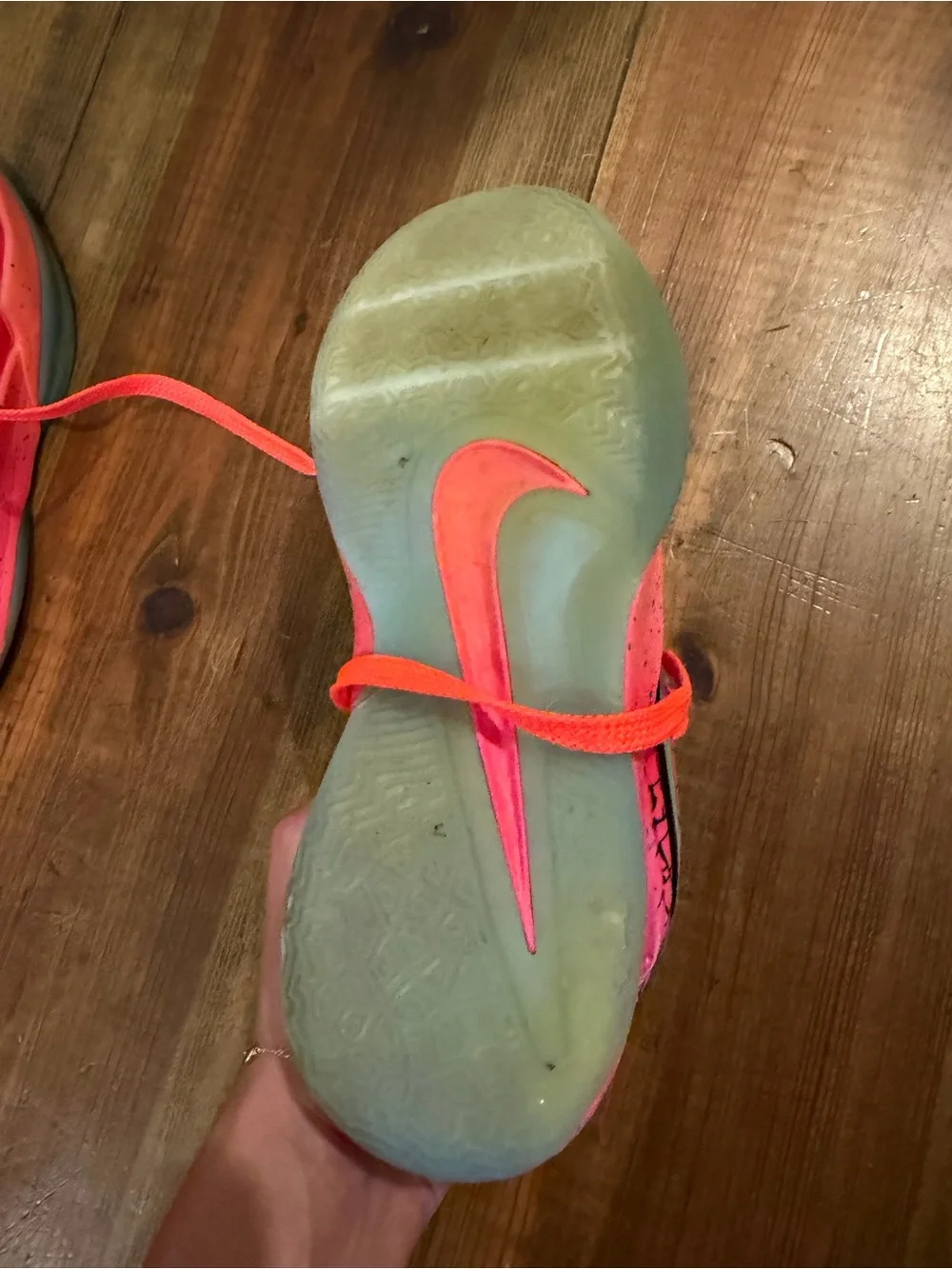 Nike Kids Neon Pink/Red Lace-Up Sneakers